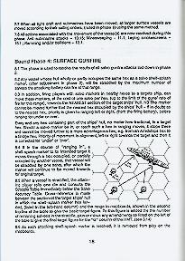 sample rules page, showing salvo ranging