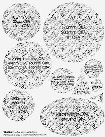 sheet of artillery templates